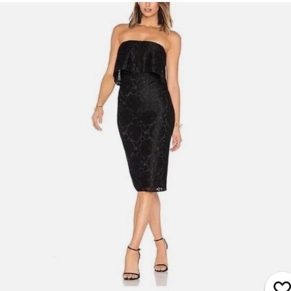Likely Black Lace Driggs Dress Sleeveless Bodycon Dress - Picture 1 of 11